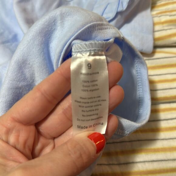 NEW Flutter Sleeve Onesie ~Light Blue ~ Perfect for monogramming - Picture 4 of 4